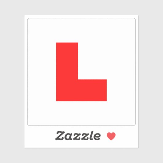 L-Plate Learner Driver / Bachelorette Hen Night Aufkleber (Blatt)
