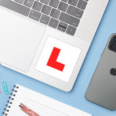 L-Plate Learner Driver / Bachelorette Hen Night Aufkleber (Laptop mit iPhone)