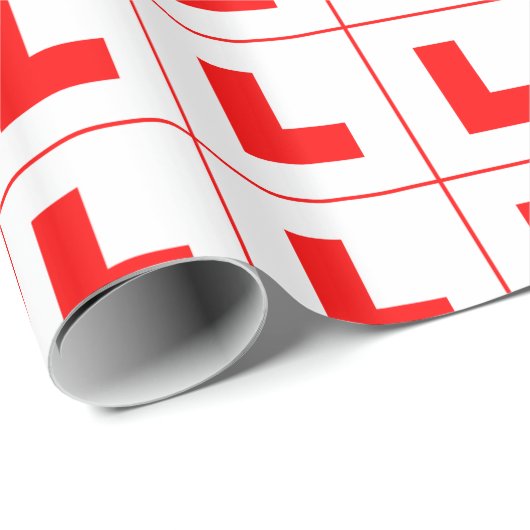 L-Plate Learner Driver / Bachelorette Hen Night Geschenkpapier (Rolleneckpunkt)