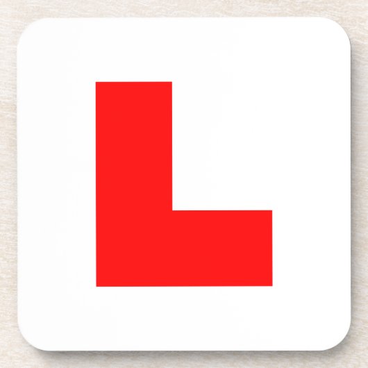 L-Plate Learner Driver / Bachelorette Hen Night Getränkeuntersetzer (Vorderseite)