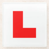 L-Plate Learner Driver / Bachelorette Hen Night Glasuntersetzer (Vorderseite)
