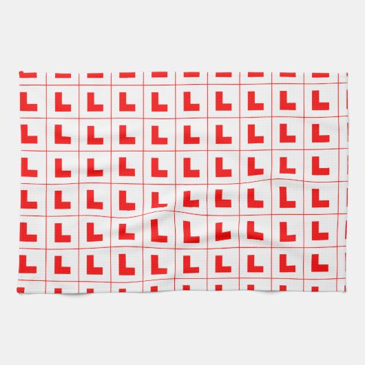 L-Plate Learner Driver / Bachelorette Hen Night Handtuch (Horizontal)
