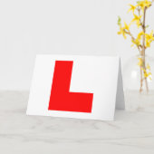 L-Plate Learner Driver / Bachelorette Hen Night Karte (Gelbe Blume)