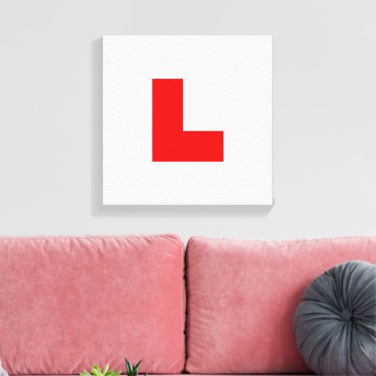 L-Plate Learner Driver / Bachelorette Hen Night Leinwanddruck (Insitu (Wohnzimmer))