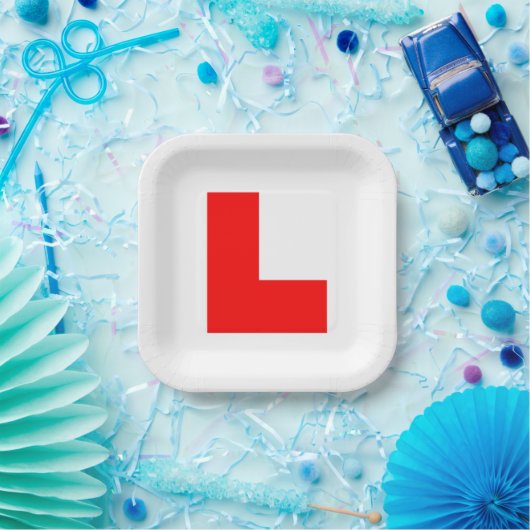 L-Plate Learner Driver / Bachelorette Hen Night Pappteller (Party)