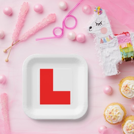 L-Plate Learner Driver / Bachelorette Hen Night Pappteller (Party)