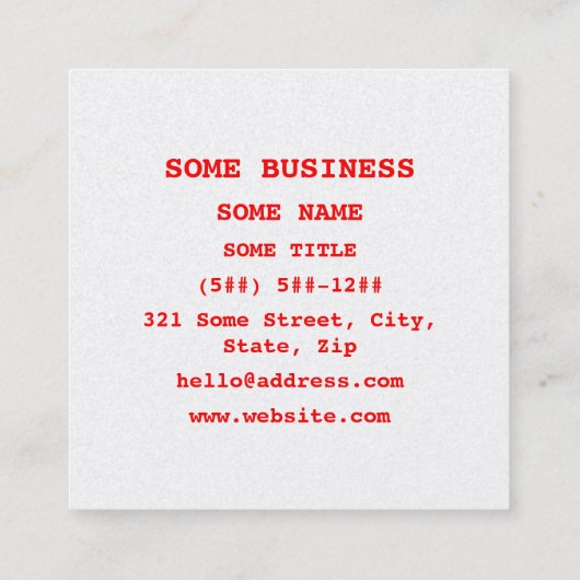 L-Plate Learner Driver / Bachelorette Hen Night Quadratische Visitenkarte (Rückseite)