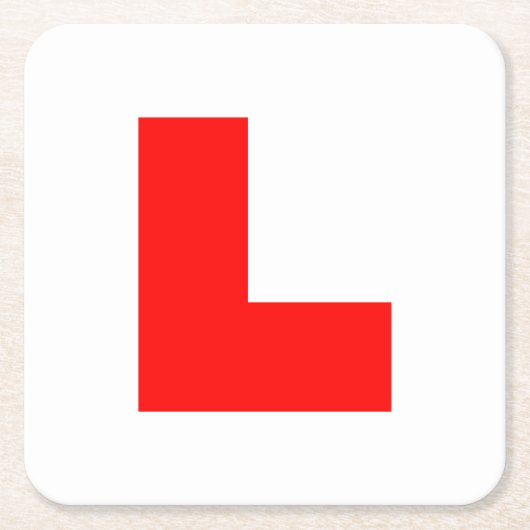 L-Plate Learner Driver / Bachelorette Hen Night Rechteckiger Pappuntersetzer (Vorderseite)