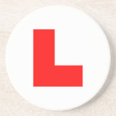 L-Plate Learner Driver / Bachelorette Hen Night Sandstein Untersetzer (Vorne)