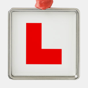 L-Plate Learner Driver / Bachelorette Hen Night Silbernes Ornament
