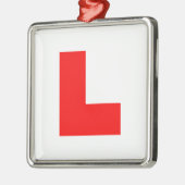L-Plate Learner Driver / Bachelorette Hen Night Silbernes Ornament (Links)