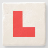 L-Plate Learner Driver / Bachelorette Hen Night Steinuntersetzer (Vorderseite)