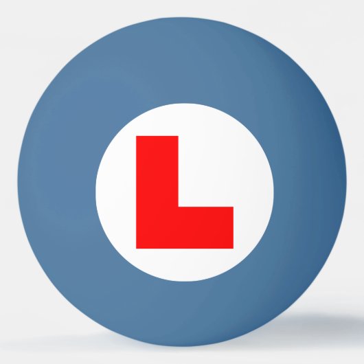 L-Plate Learner Driver / Bachelorette Hen Night Tischtennisball (Vorderseite)