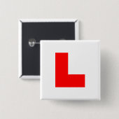 L-Platte Anfänger-Fahrer-/Bachelorette Henne-Nacht Button (Vorne & Hinten)