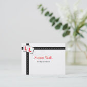 L Platten-treibender Lehrer-Visitenkarte Visitenkarte (Stehend Vorderseite)