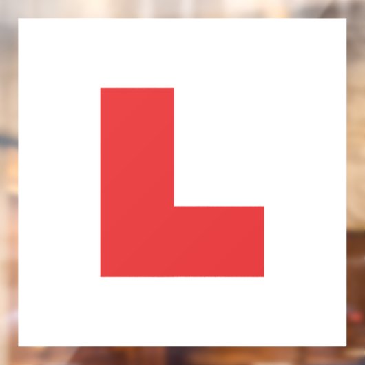 L Plerner Driver Red 7" Auto Fensteraufkleber (Blatt 2)