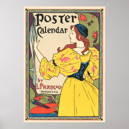 L PRANG & CO Magazine Poster Calendar Louis Rhead (Vorne)