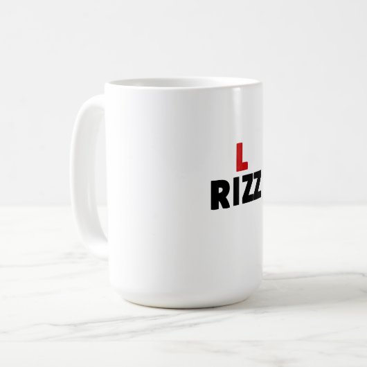 L rizz hoodie funies kaffeetasse (Vorderseite Links)