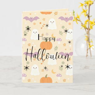 L&S Pastell-Halloween-Geist-Kürbis-Karte Karte