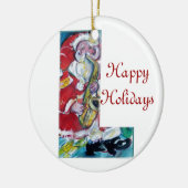 L SCHREIBEN /SANTA UND SAX, CHRISTMAS PARTY MONOGR KERAMIKORNAMENT (Links)