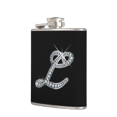 L Script "Diamond Bling"-Flasche Flachmann (Links)