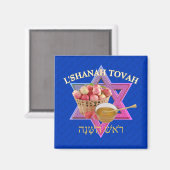 L SHANAH TOVAH Jüdisches Neujahr | Rosh Hashanah Magnet (Vorderseite/Rückseite)