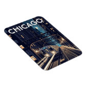 L Train Chicago Illinois Travel Magnet (Rechte Seite)