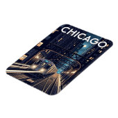 L Train Chicago Illinois Travel Magnet (Linke Seite)