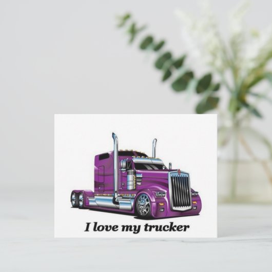 l über meinem Lastwagen Postkarte (Stehend Vorderseite)