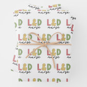 L und D Nurse | Arbeitskräfte und Versorgungssiche Geschenkpapier Set (Beispiel)