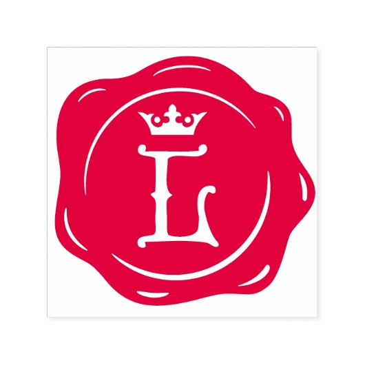 L - Ursprünglicher Buchstabe des antiken Wachs Sie Permastempel (Design)