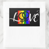 L ♀ VE AUTOAUFKLEBER RECHTECKIGER AUFKLEBER (Tasche)