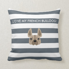 L♡VE MEINE FRANZÖSISCHE BULLDOGGE! DEKORATIVES KISSEN
