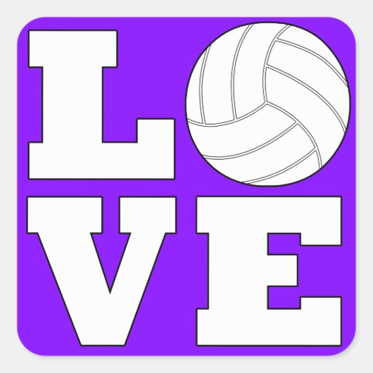 L 🏐 VE Volleyball Liebe Square Stickers (Vorderseite)