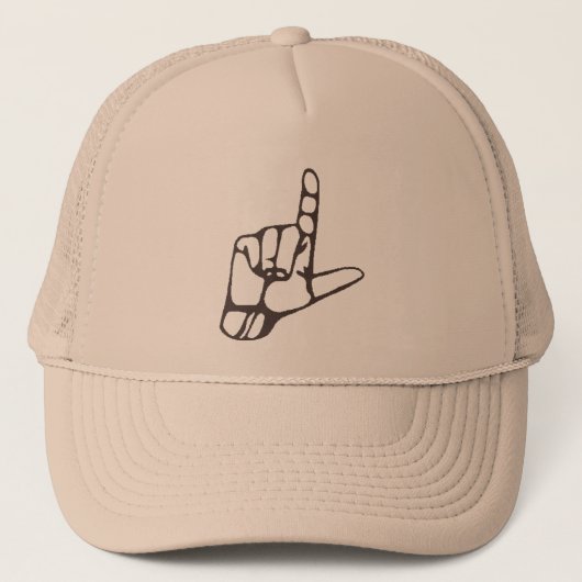 L Verliererhandhut Truckerkappe (Vorderseite)