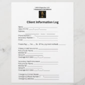 L.W.H. Properties, LLC. Client-Info-Protokoll Flyer (Vorne)