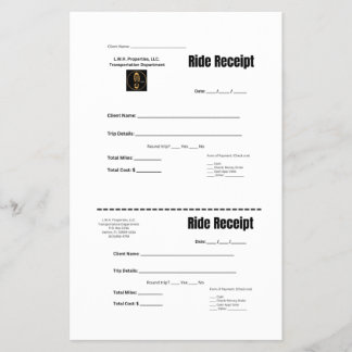 L.W.H. Ride Receipt für Eigenschaften Flyer