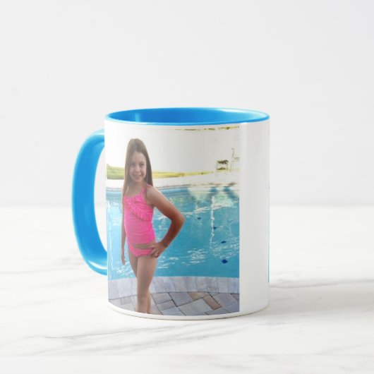 L werden fertig zum Schwimmen Tasse (Vorderseite Links)