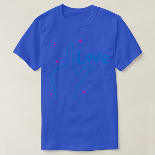 L Zeichenhandgestalt für die Liebe T-Shirt (Design vorne)