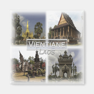 LA0015 Asia, Laos, Vientiane, Kühlschrank Magnet