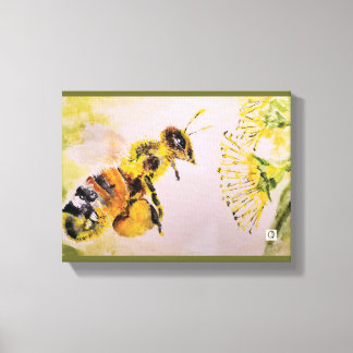 la abeja y la flor leinwanddruck
