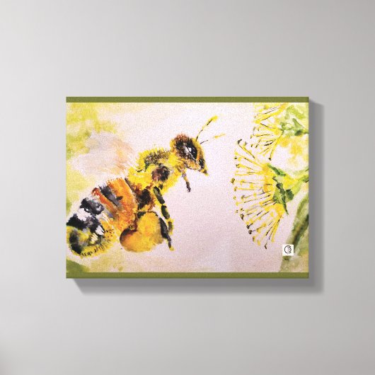la abeja y la flor leinwanddruck (Vorderseite)