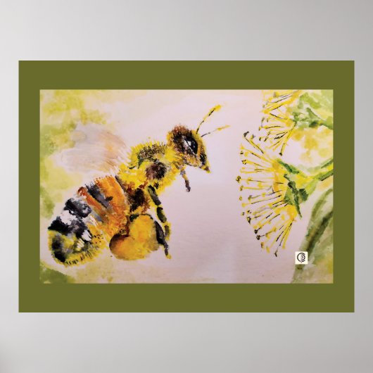 la abeja y la flor poster (Vorne)