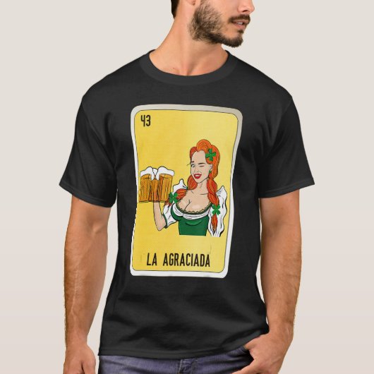 La Agraciada Mexican Slang Lottery Bingo Cards T-Shirt (Vorderseite)