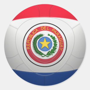 La Albirroja - Paraguay Football Runder Aufkleber