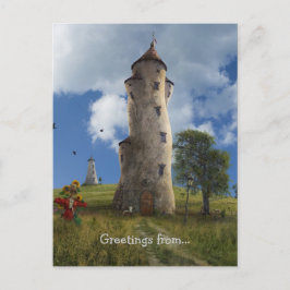 La Aldea, Grüße von... | Surreal Village Postkarte