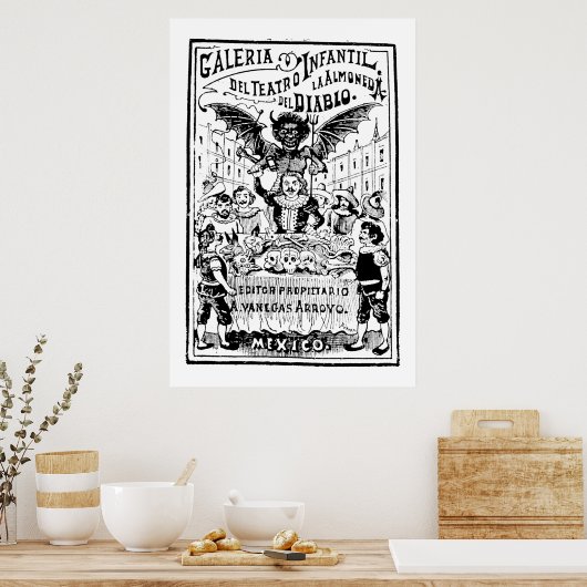La Almoned del Diablo von José Guadalupe Posada Poster (Küche)