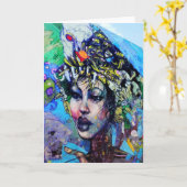 LA Art Grußkarte Karte (Gelbe Blume)