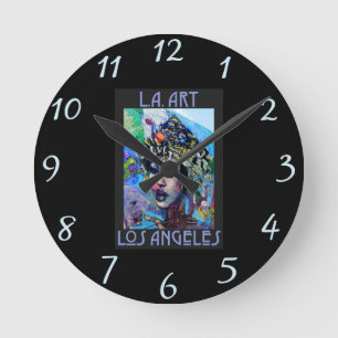 LA Art Wall Clock Runde Wanduhr