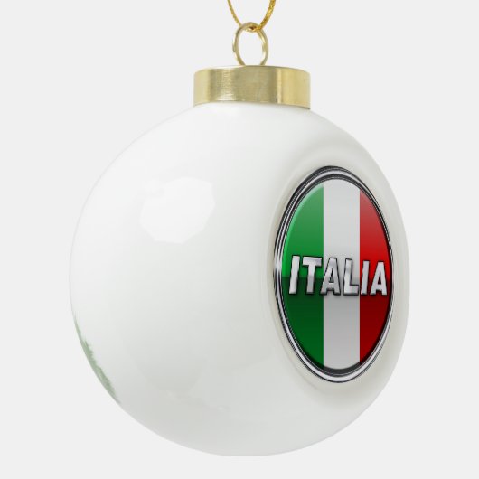 La Bandiera - die italienische Flagge Keramik Kugel-Ornament (Links)